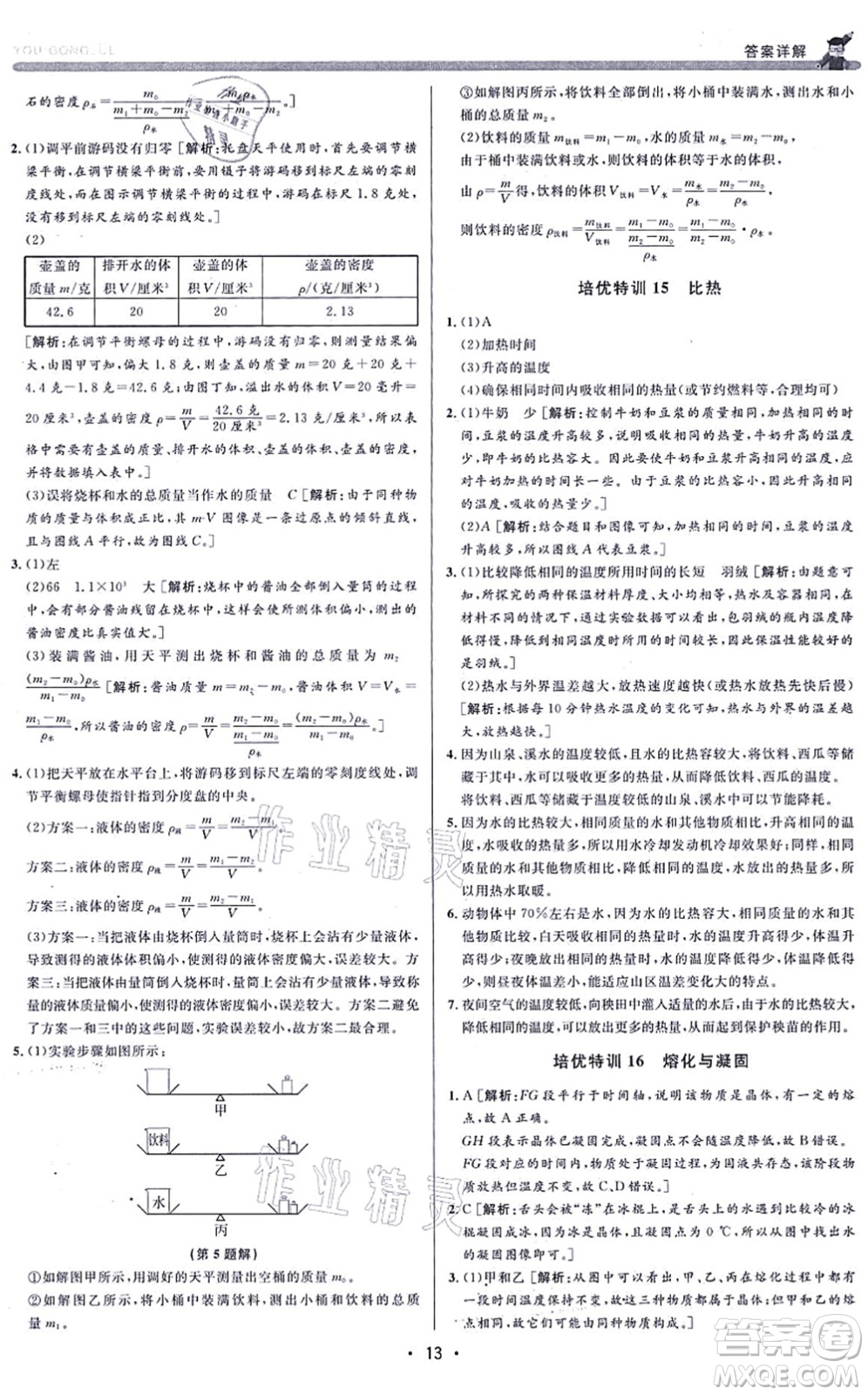 浙江人民出版社2021優(yōu)+攻略七年級(jí)科學(xué)上冊(cè)Z浙教版答案