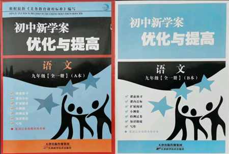 天津科學(xué)技術(shù)出版社2021初中新學(xué)案優(yōu)化與提高九年級語文人教版參考答案