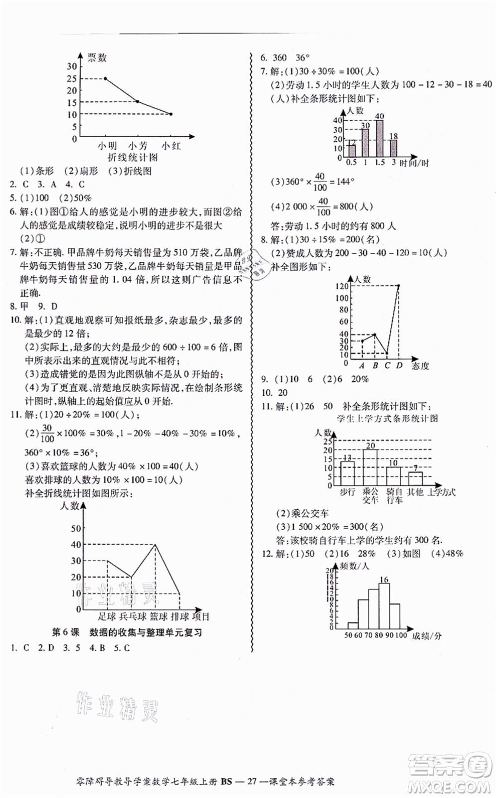 電子科技大學(xué)出版社2021零障礙導(dǎo)教導(dǎo)學(xué)案七年級(jí)數(shù)學(xué)上冊(cè)BSSX北師版答案