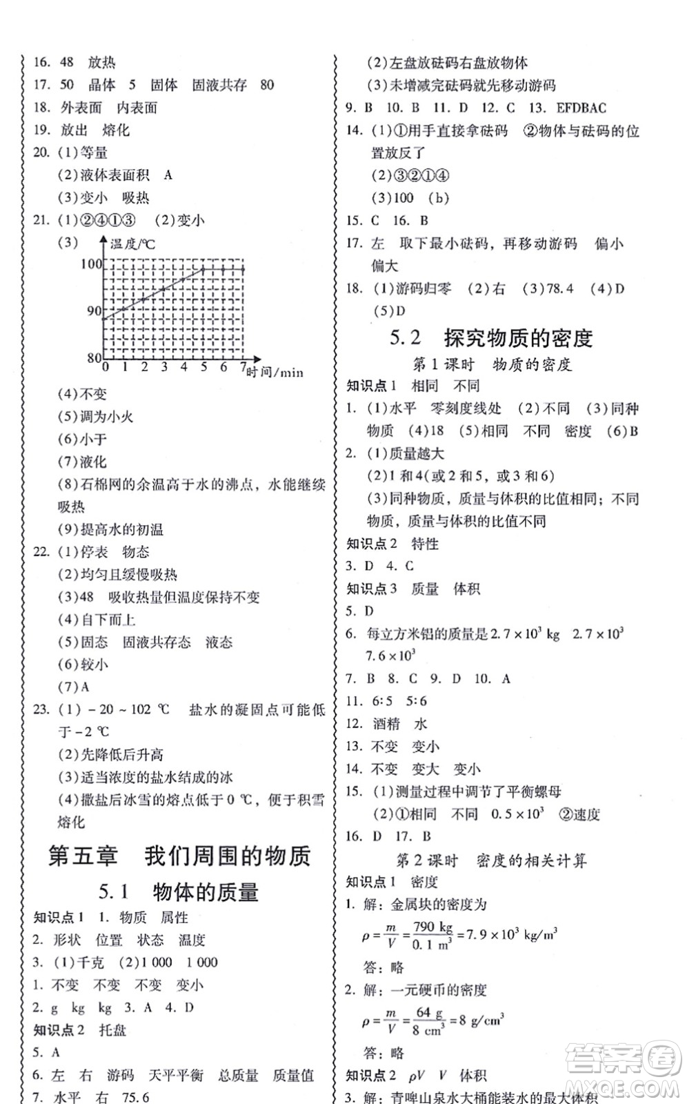 華南理工大學(xué)出版社2021零障礙導(dǎo)教導(dǎo)學(xué)案八年級(jí)物理上冊HYWL滬粵版答案