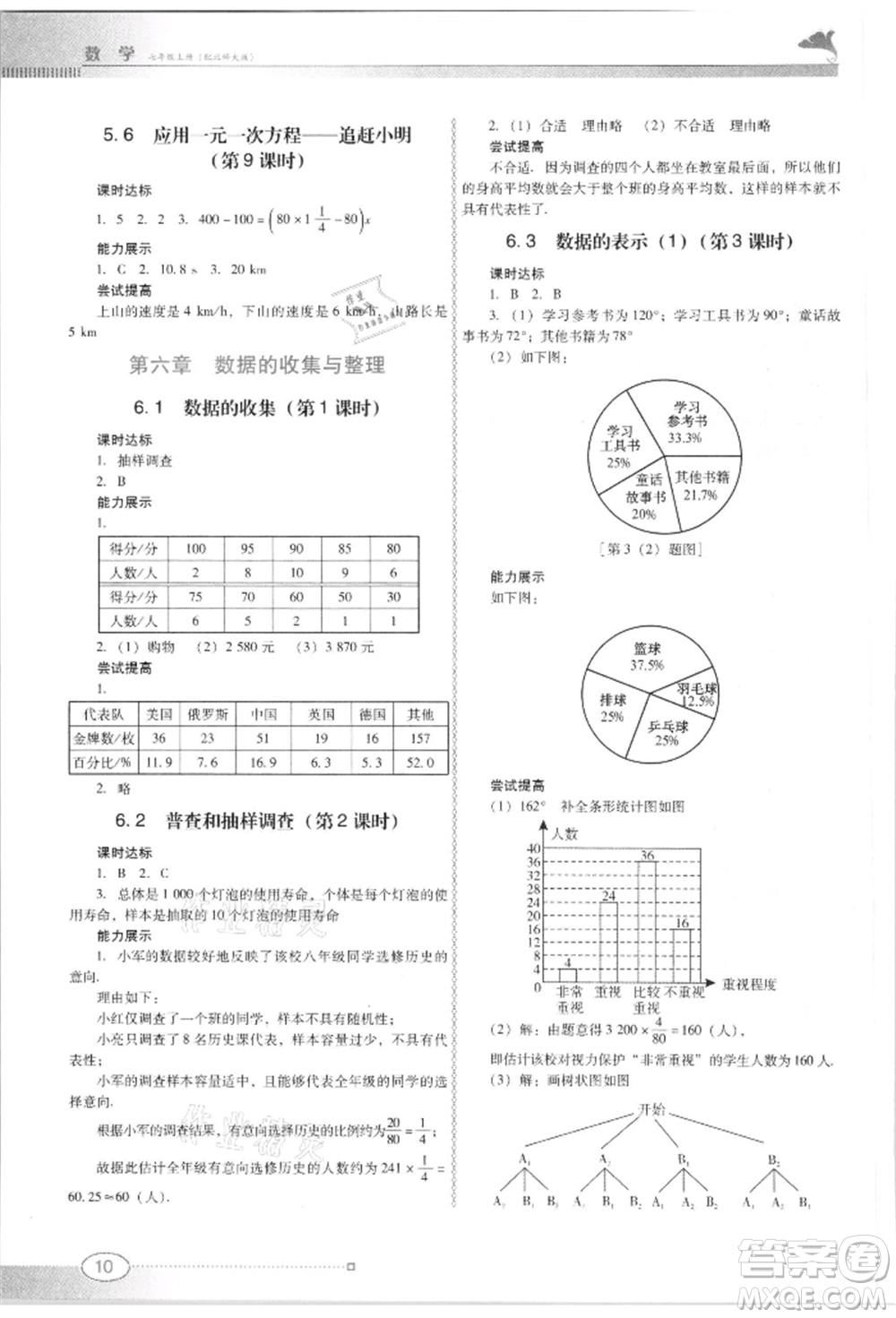 廣東教育出版社2021南方新課堂金牌學(xué)案七年級(jí)上冊(cè)數(shù)學(xué)北師大版參考答案