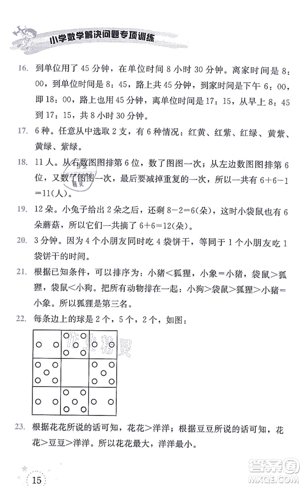 云南科技出版社2021小學(xué)數(shù)學(xué)解決問題專項(xiàng)訓(xùn)練一年級(jí)上冊(cè)X西師大版答案