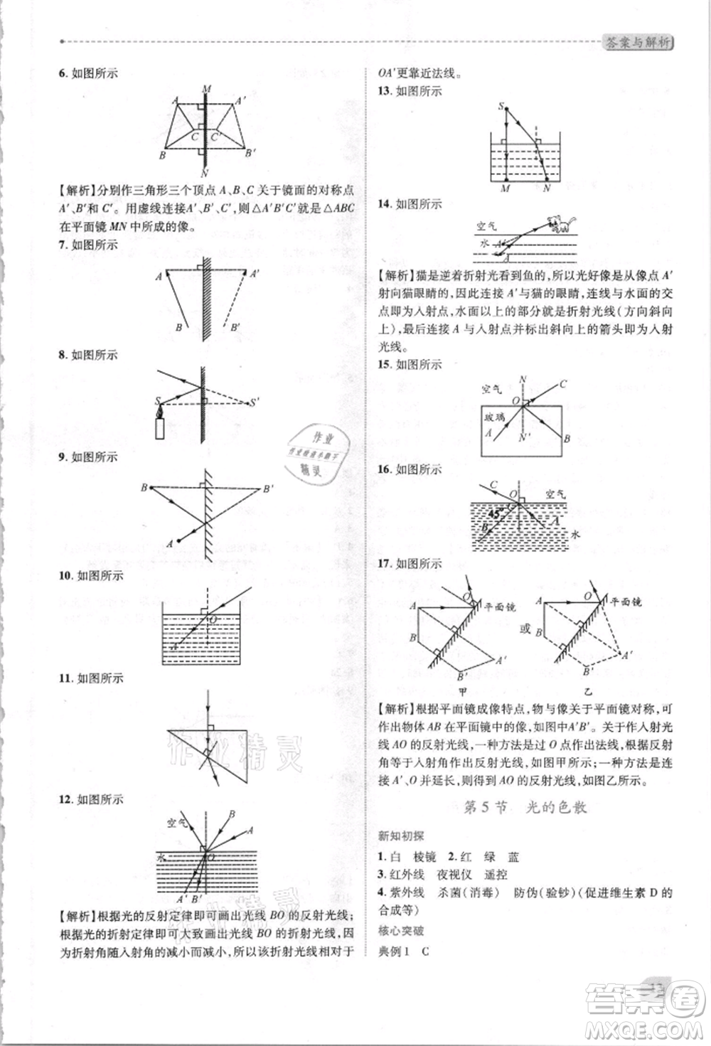 人民教育出版社2021新課標(biāo)教材同步導(dǎo)練八年級(jí)物理上冊(cè)人教版參考答案