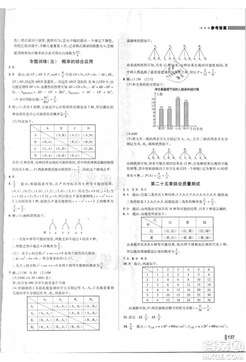 北方婦女兒童出版社2021勝券在握遼寧作業(yè)分層培優(yōu)學案九年級數(shù)學上冊人教版參考答案