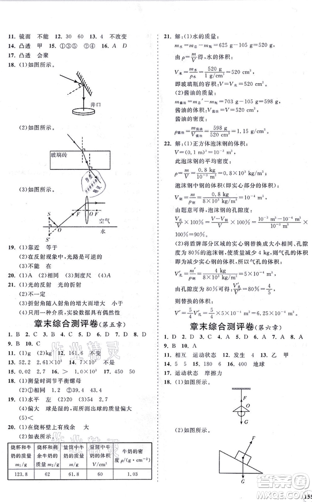 海南出版社2021新課程同步練習冊八年級物理上冊滬科版答案