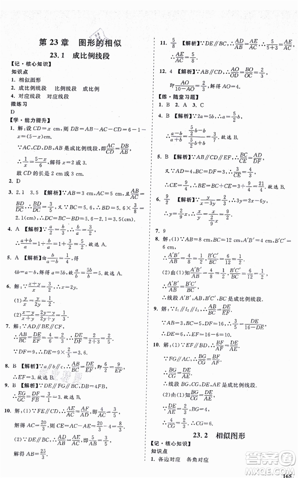 海南出版社2021新課程同步練習(xí)冊(cè)九年級(jí)數(shù)學(xué)上冊(cè)華東師大版答案