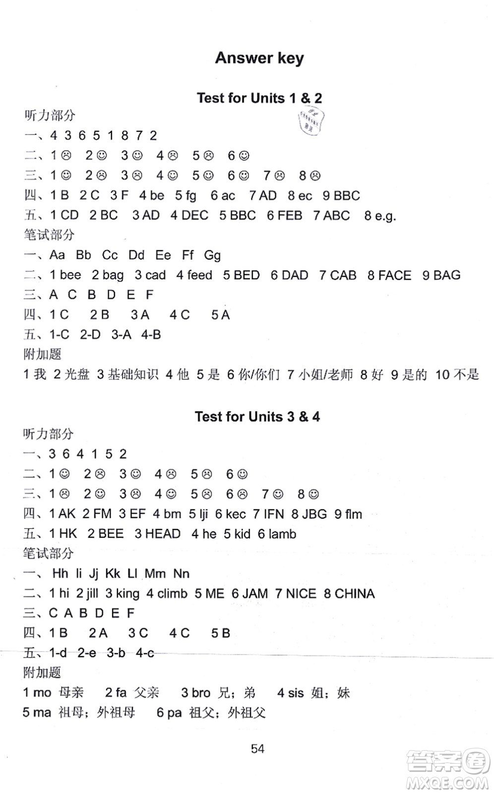 譯林出版社2021課課練小學(xué)英語(yǔ)活頁(yè)卷三年級(jí)英語(yǔ)上冊(cè)譯林版答案