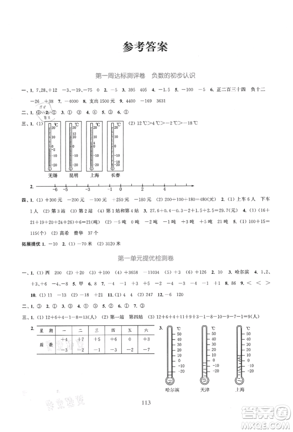 北方婦女兒童出版社2021金色課堂復(fù)習(xí)金卷同步跟蹤大試卷五年級(jí)數(shù)學(xué)上冊(cè)蘇教版參考答案