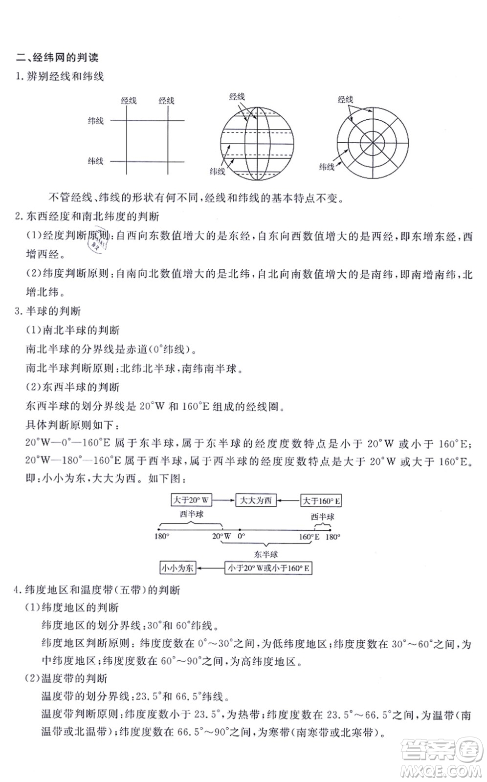 山東友誼出版社2021初中同步練習(xí)冊提優(yōu)測試卷七年級(jí)地理上冊人教版答案