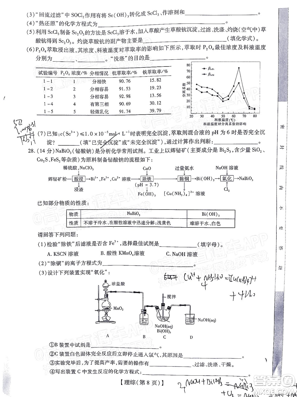 智慧上進(jìn)2021-2022學(xué)年高三總復(fù)習(xí)階段性檢測(cè)考試?yán)砜凭C合試題及答案