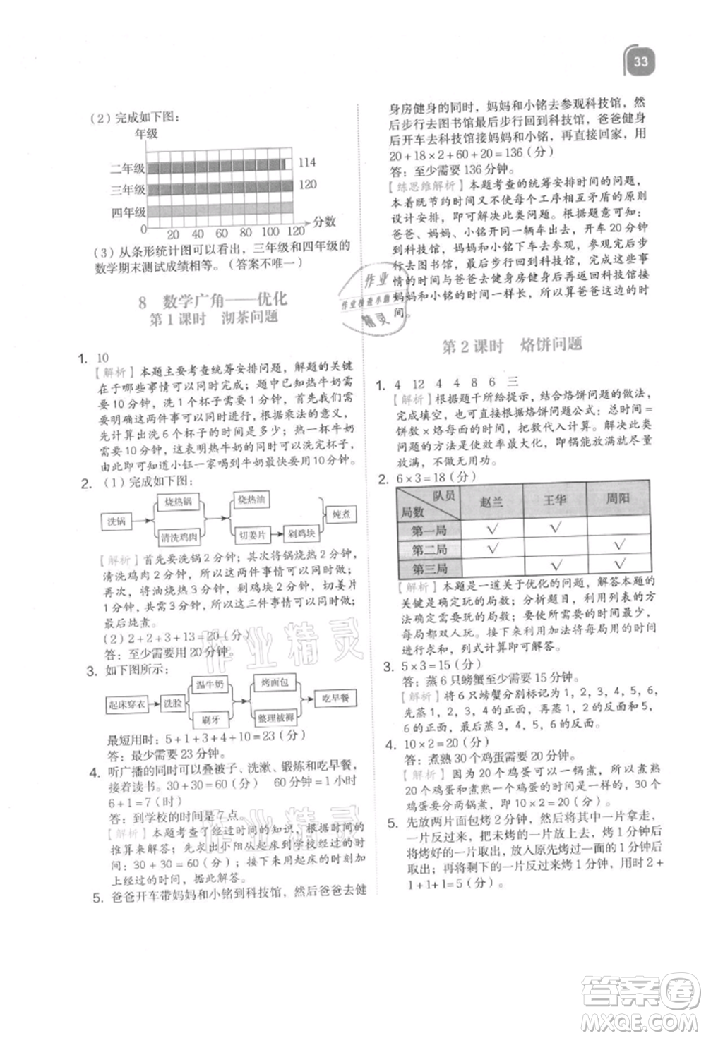 浙江教育出版社2021新東方優(yōu)學練四年級數(shù)學上冊人教版參考答案