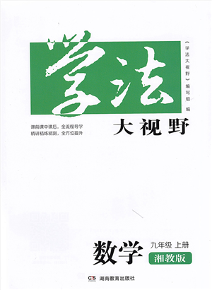 湖南教育出版社2021學(xué)法大視野九年級(jí)數(shù)學(xué)上冊湘教版答案