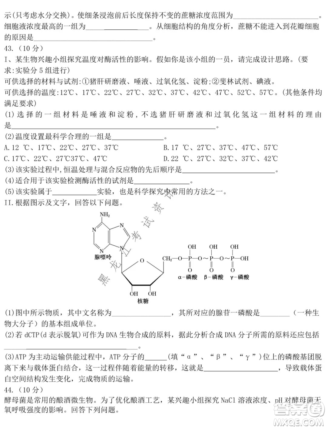 鐵人中學(xué)2021級(jí)高一學(xué)年上學(xué)期期末考試生物試題及答案