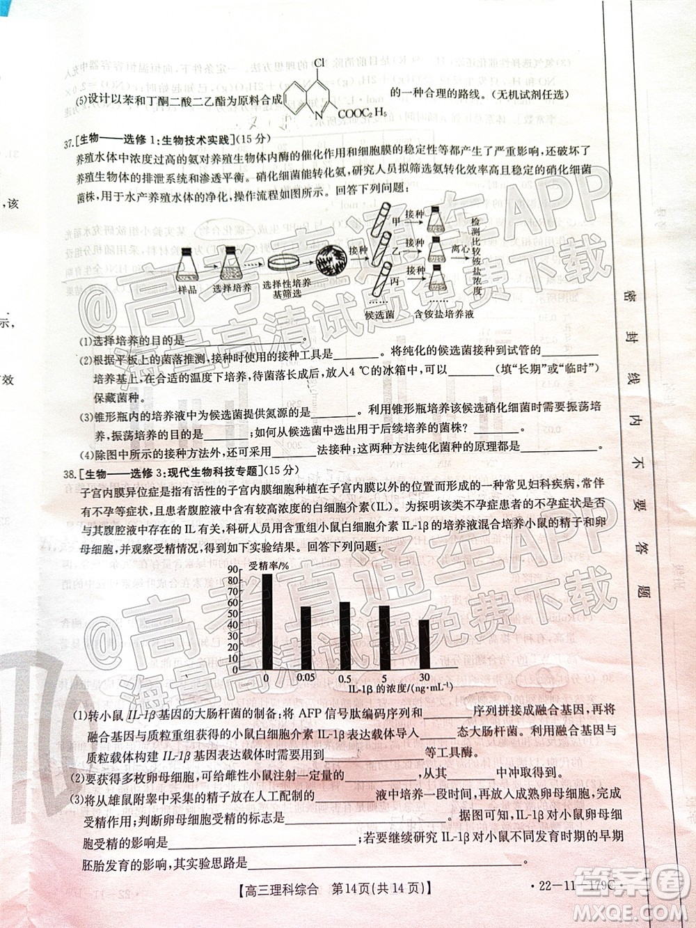 2022屆內(nèi)蒙古金太陽高三12月聯(lián)考理科綜合試題及答案