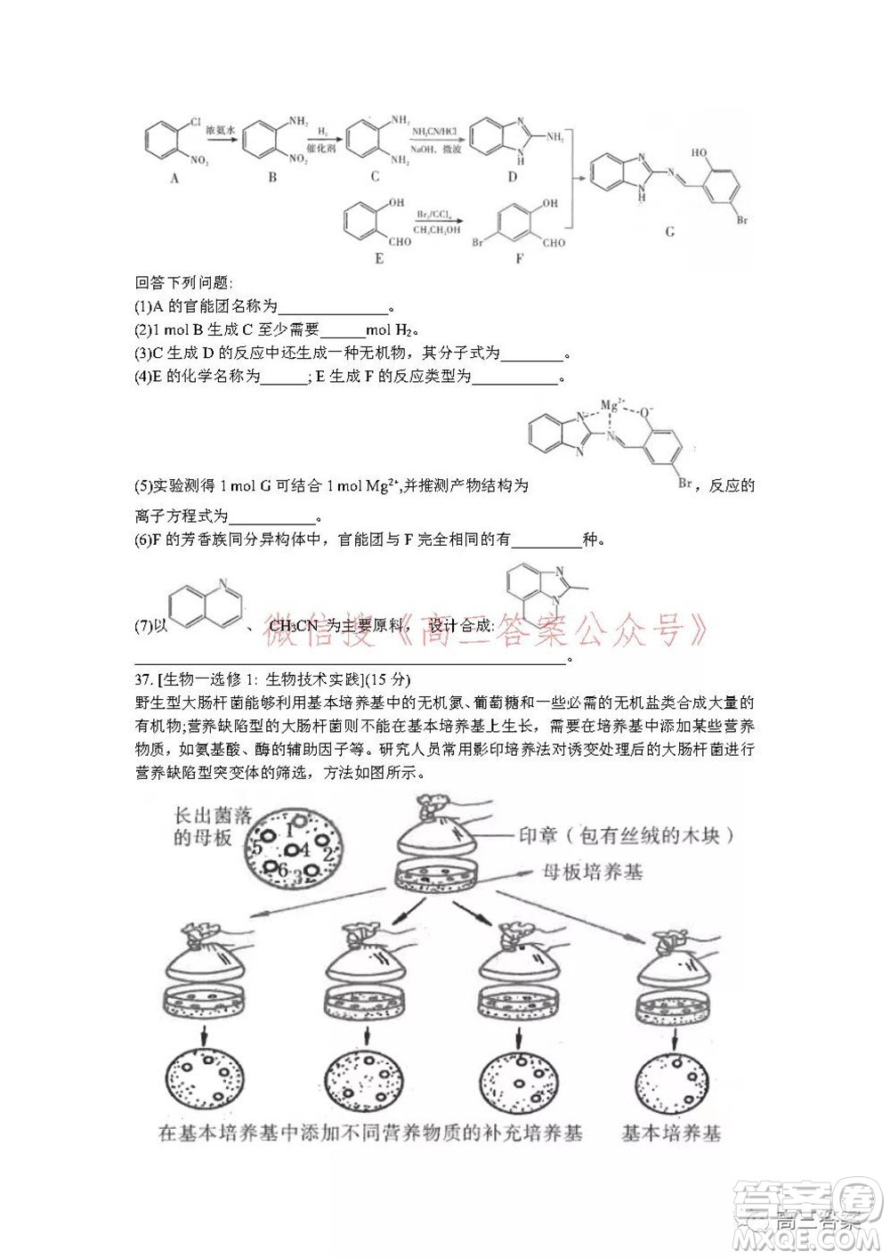 昆明市第一中學(xué)2022屆高中新課標(biāo)高三第五次二輪復(fù)習(xí)檢測(cè)理科綜合試卷及答案