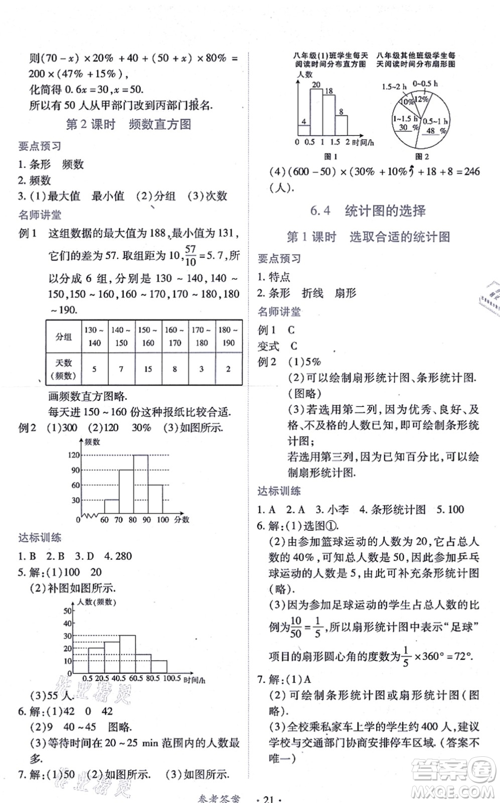 江西人民出版社2021一課一練創(chuàng)新練習(xí)七年級(jí)數(shù)學(xué)上冊(cè)北師大版答案