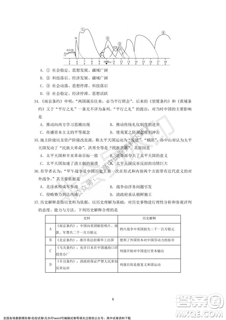 廣東省深圳實(shí)驗(yàn)學(xué)校2021-2022學(xué)年高一上學(xué)期第二階段考試歷史試題及答案