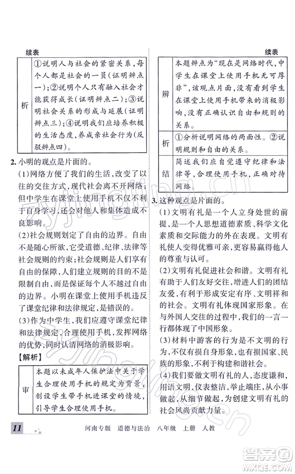 江西人民出版社2021王朝霞各地期末試卷精選八年級道德與法治上冊RJ統(tǒng)編版河南專版答案