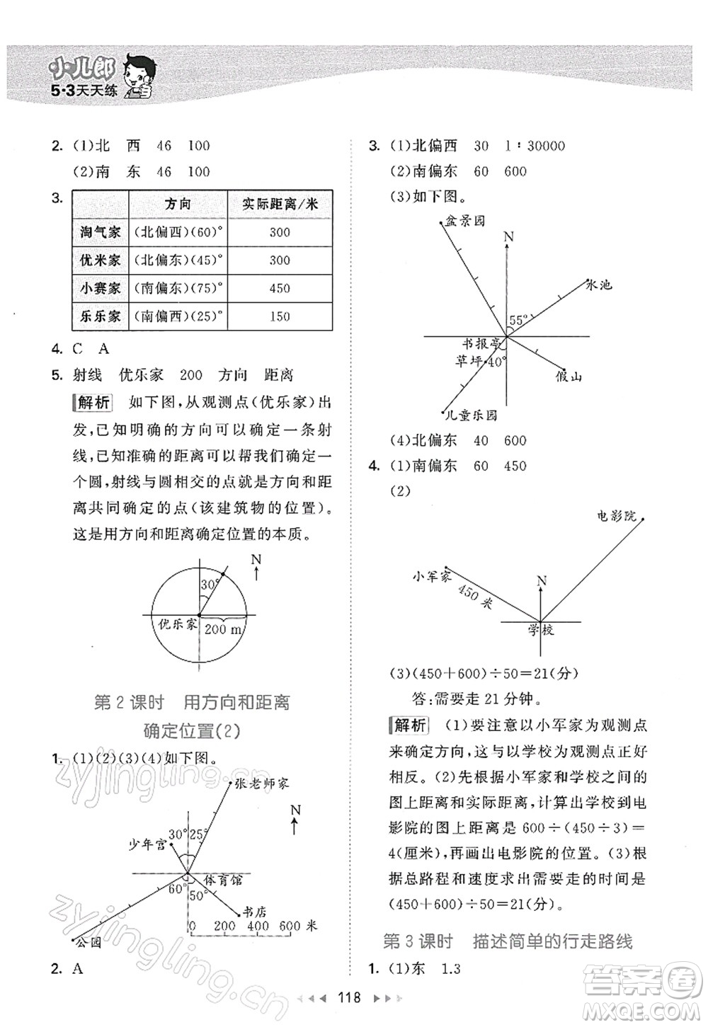 教育科學(xué)出版社2022春季53天天練六年級(jí)數(shù)學(xué)下冊(cè)SJ蘇教版答案