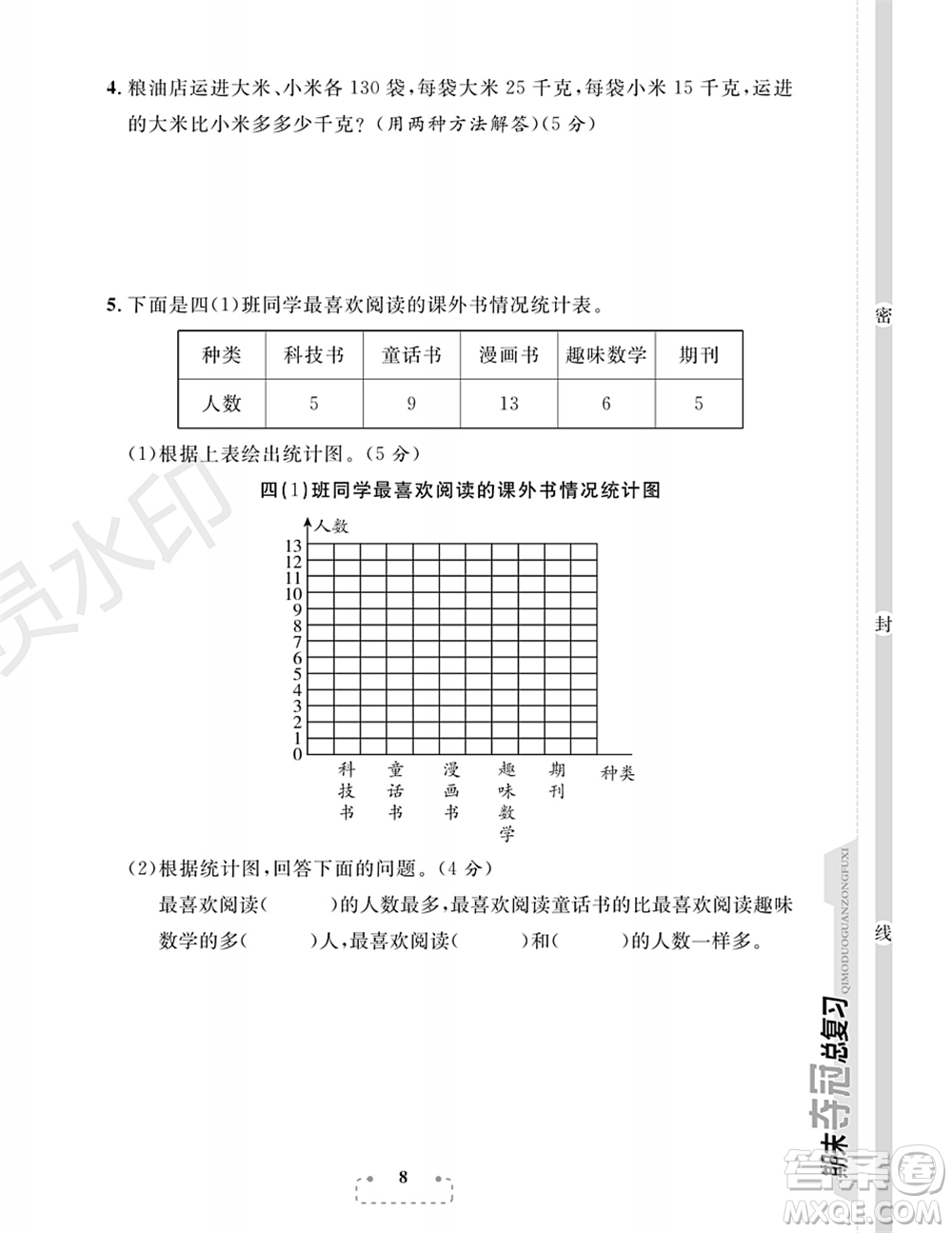 期末奪冠總復(fù)習(xí)2021期末達(dá)標(biāo)提優(yōu)卷（二）四年級(jí)數(shù)學(xué)上冊(cè)RJ人教版試題及答案