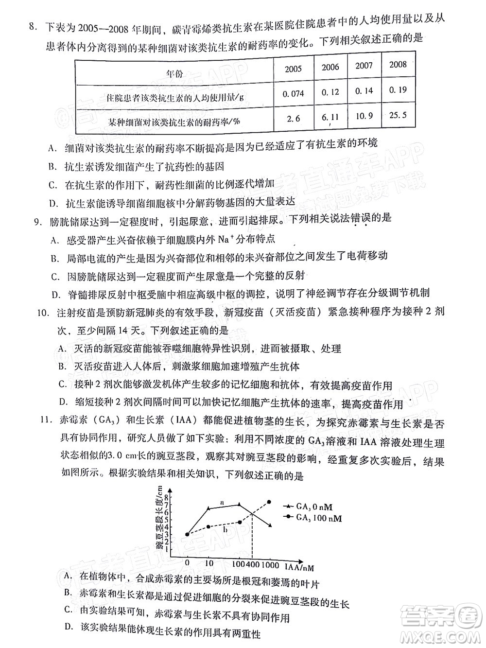 汕尾市2022屆高三學生調(diào)研考試生物學試題及答案