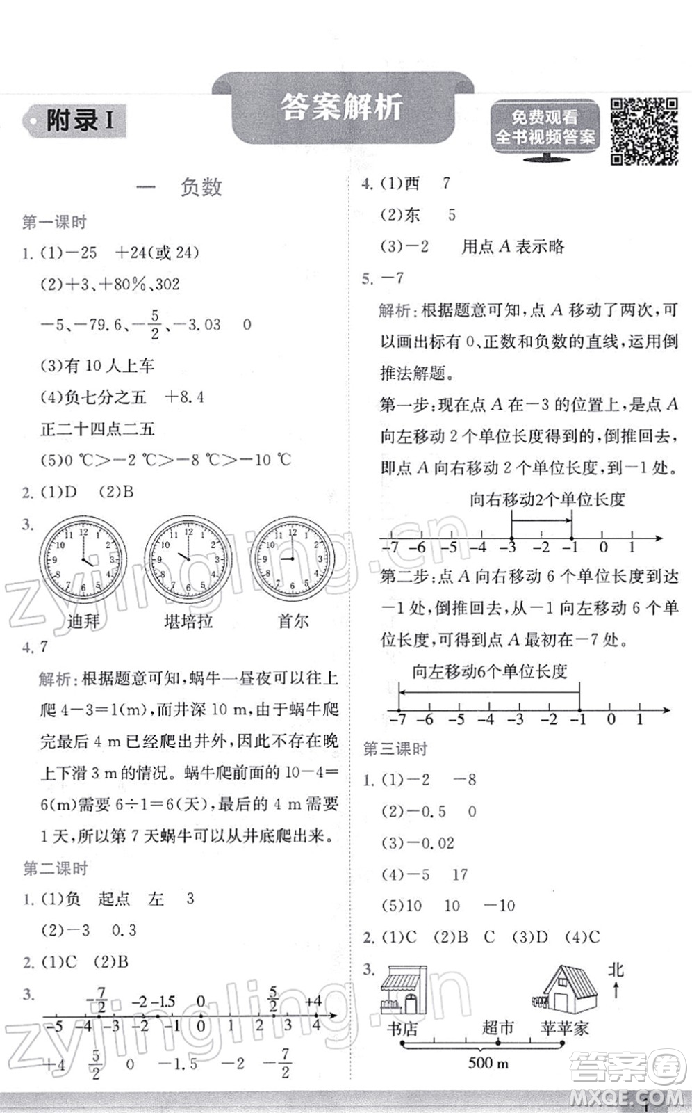 龍門書(shū)局2022黃岡小狀元作業(yè)本六年級(jí)數(shù)學(xué)下冊(cè)R人教版答案