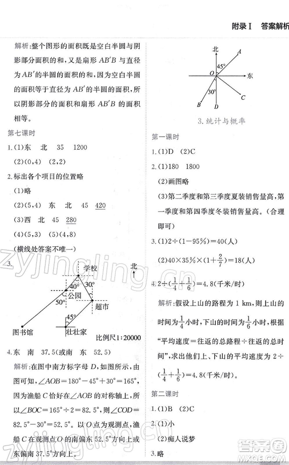 龍門書(shū)局2022黃岡小狀元作業(yè)本六年級(jí)數(shù)學(xué)下冊(cè)R人教版答案