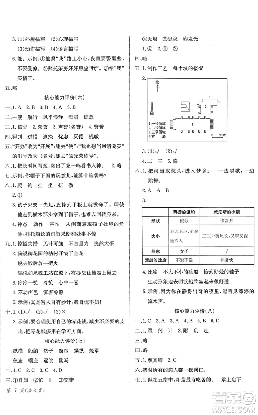 龍門書局2022黃岡小狀元作業(yè)本五年級(jí)語文下冊R人教版答案