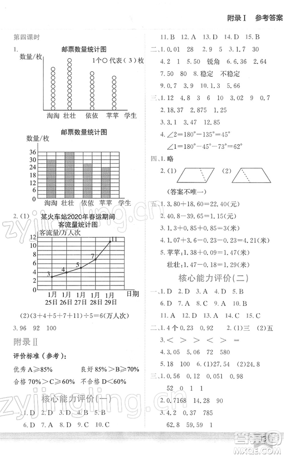 龍門書(shū)局2022黃岡小狀元作業(yè)本四年級(jí)數(shù)學(xué)下冊(cè)BS北師版廣東專版答案