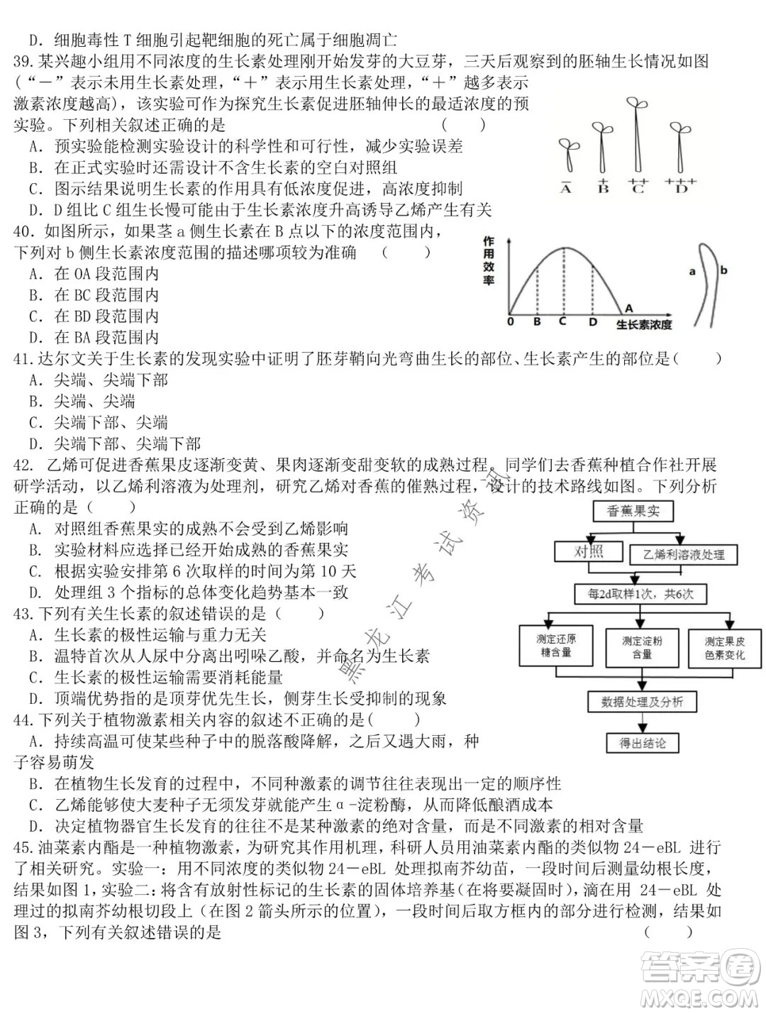 哈爾濱市第六中學(xué)校2020級上學(xué)期期末考試高二生物試題及答案