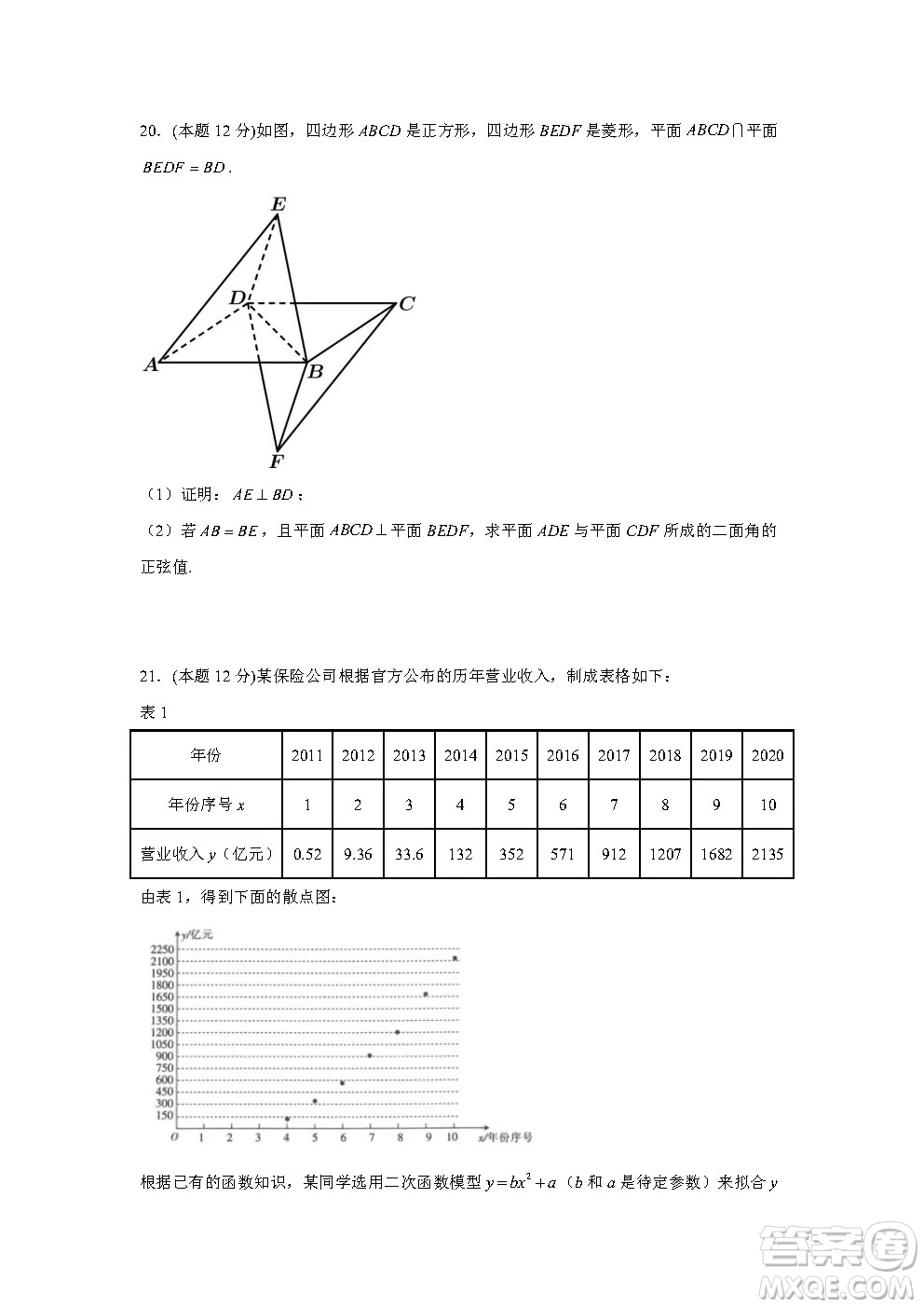 河南省頂尖名校2021-2022學年高二上學期第二次素養(yǎng)調研理科數(shù)學試卷答案