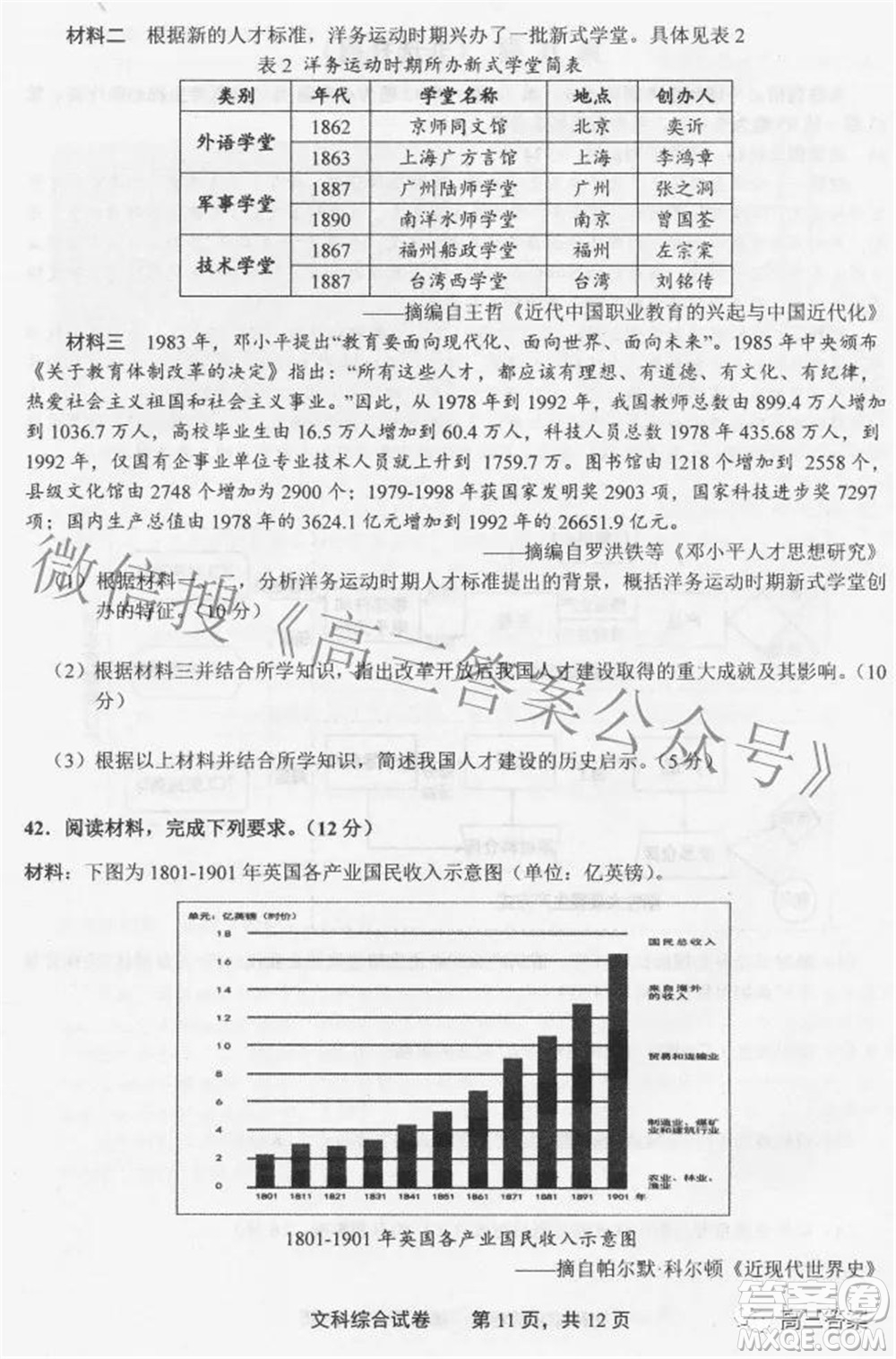 上饒市2022屆高三第一次高考模擬考試文科綜合試題及答案