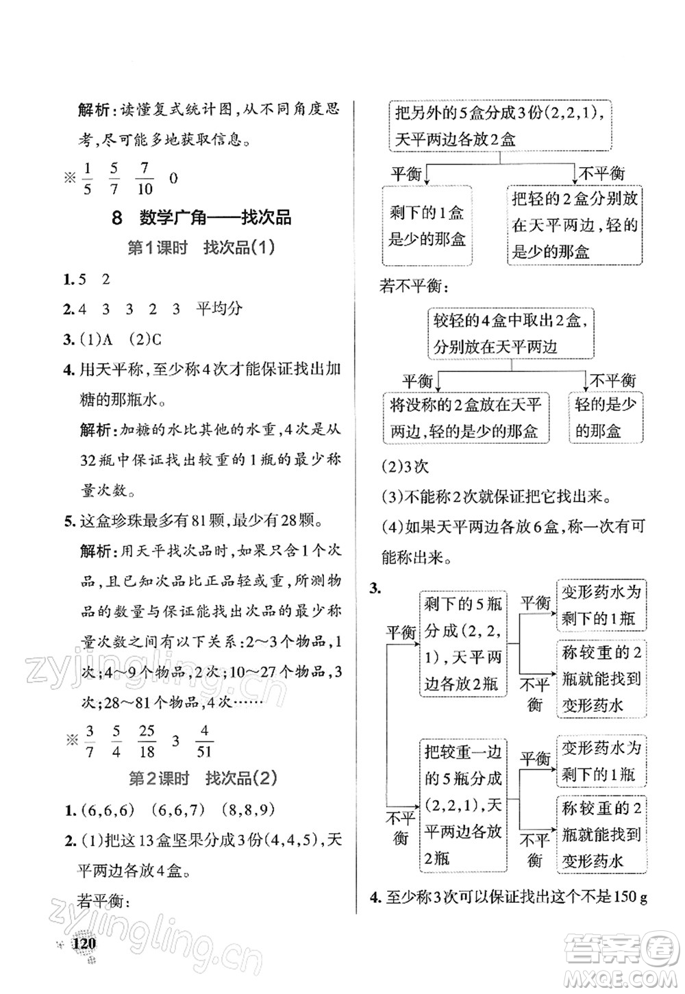 遼寧教育出版社2022PASS小學(xué)學(xué)霸作業(yè)本五年級數(shù)學(xué)下冊RJ人教版答案