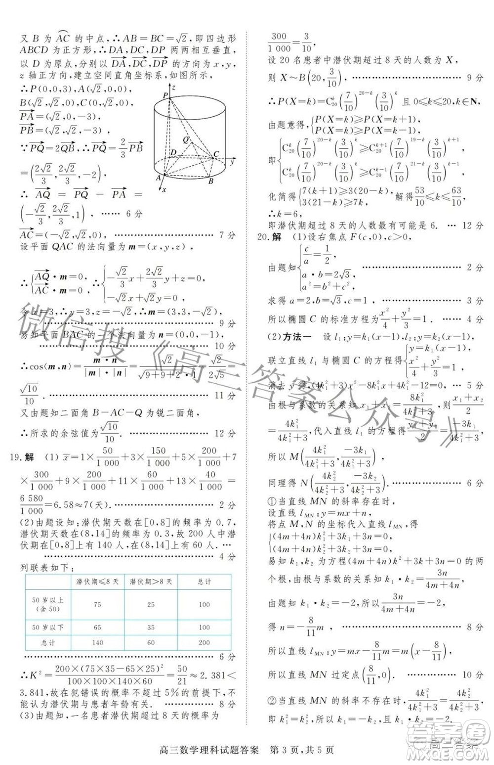 2022年1月山西省高三適應(yīng)性調(diào)研測試?yán)砜茢?shù)學(xué)試題及答案