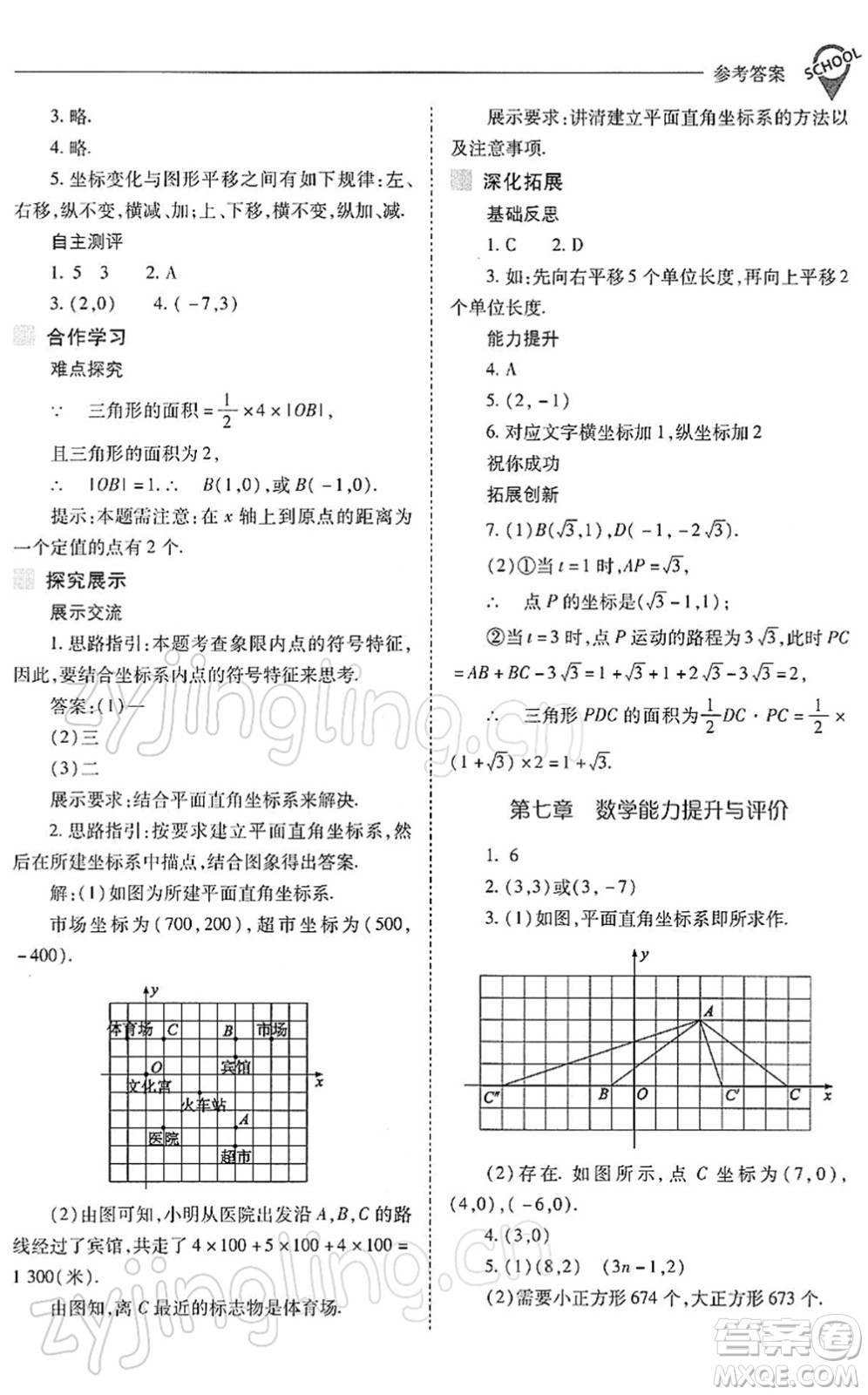 山西教育出版社2022新課程問題解決導(dǎo)學(xué)方案七年級數(shù)學(xué)下冊人教版答案