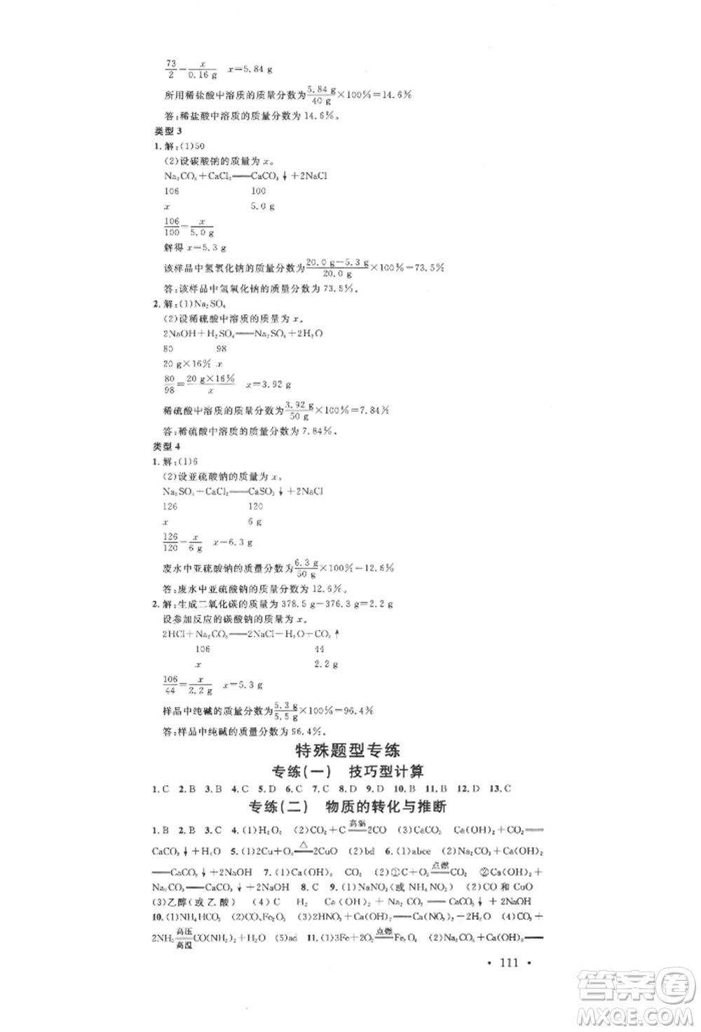 廣東經(jīng)濟出版社2022名校課堂背記手冊九年級化學下冊人教版湖北三市專版參考答案