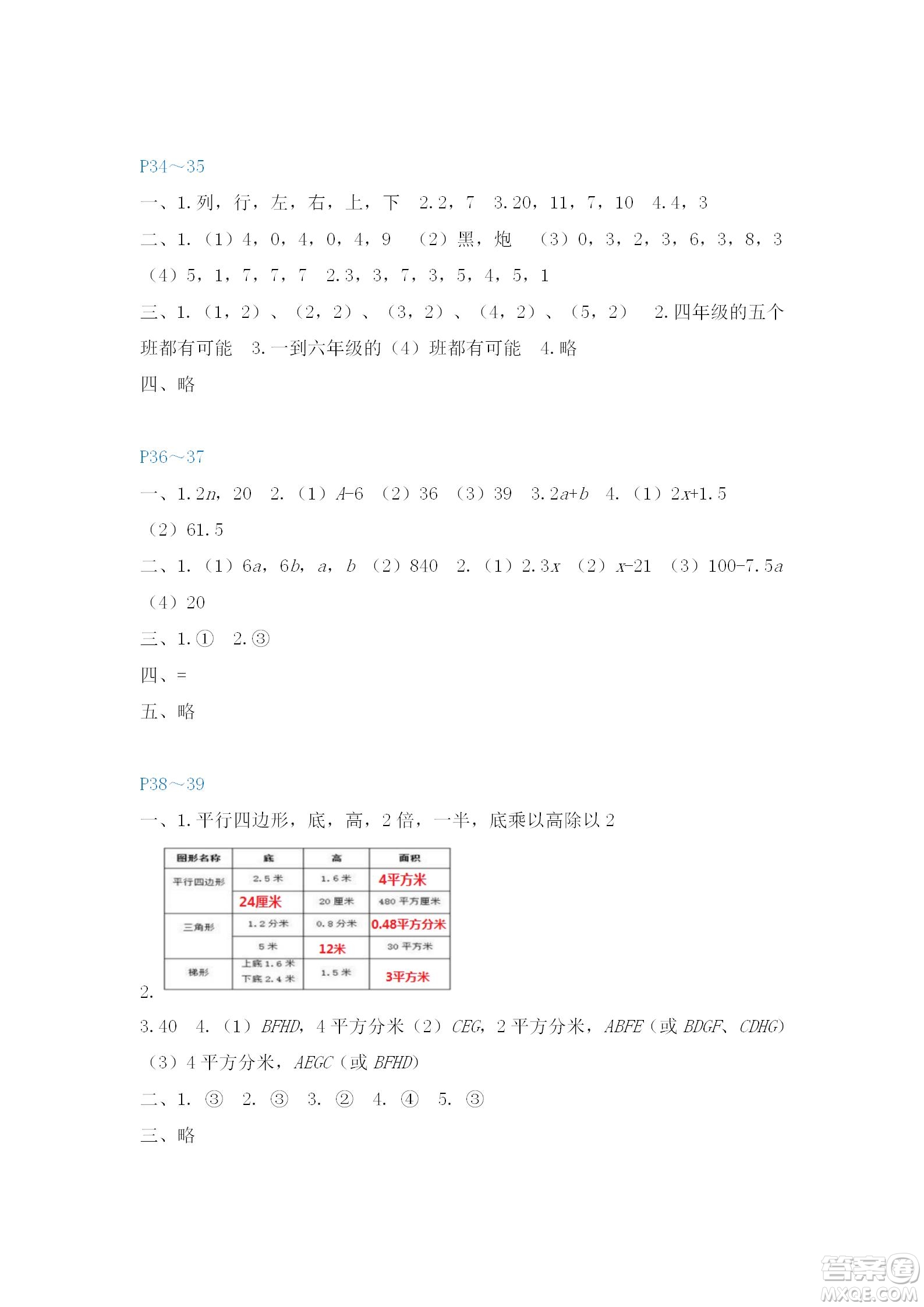 福建教育出版社2022寒假新啟航五年級合訂本人教版答案