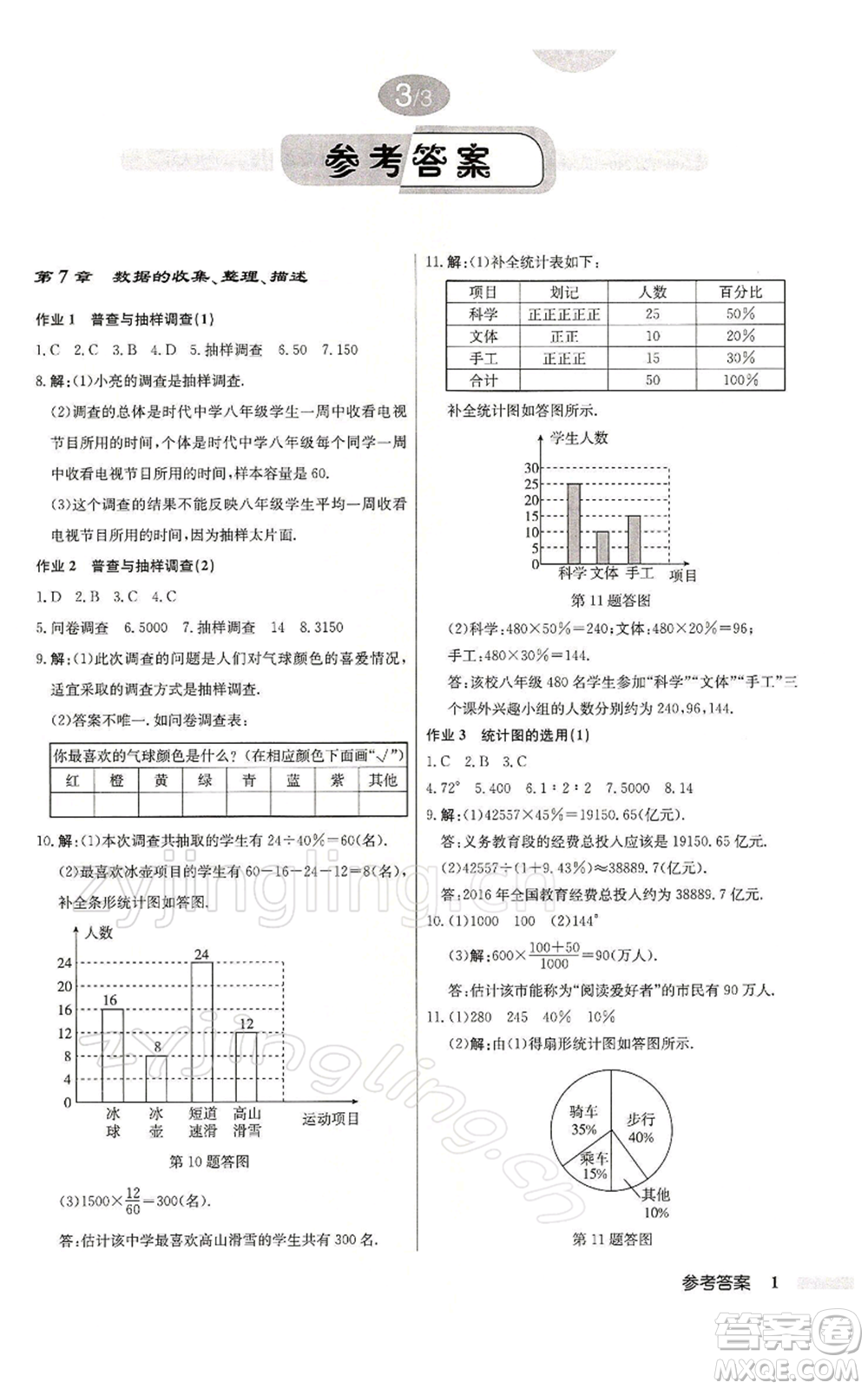 龍門書局2022啟東中學(xué)作業(yè)本八年級(jí)數(shù)學(xué)下冊(cè)蘇科版參考答案