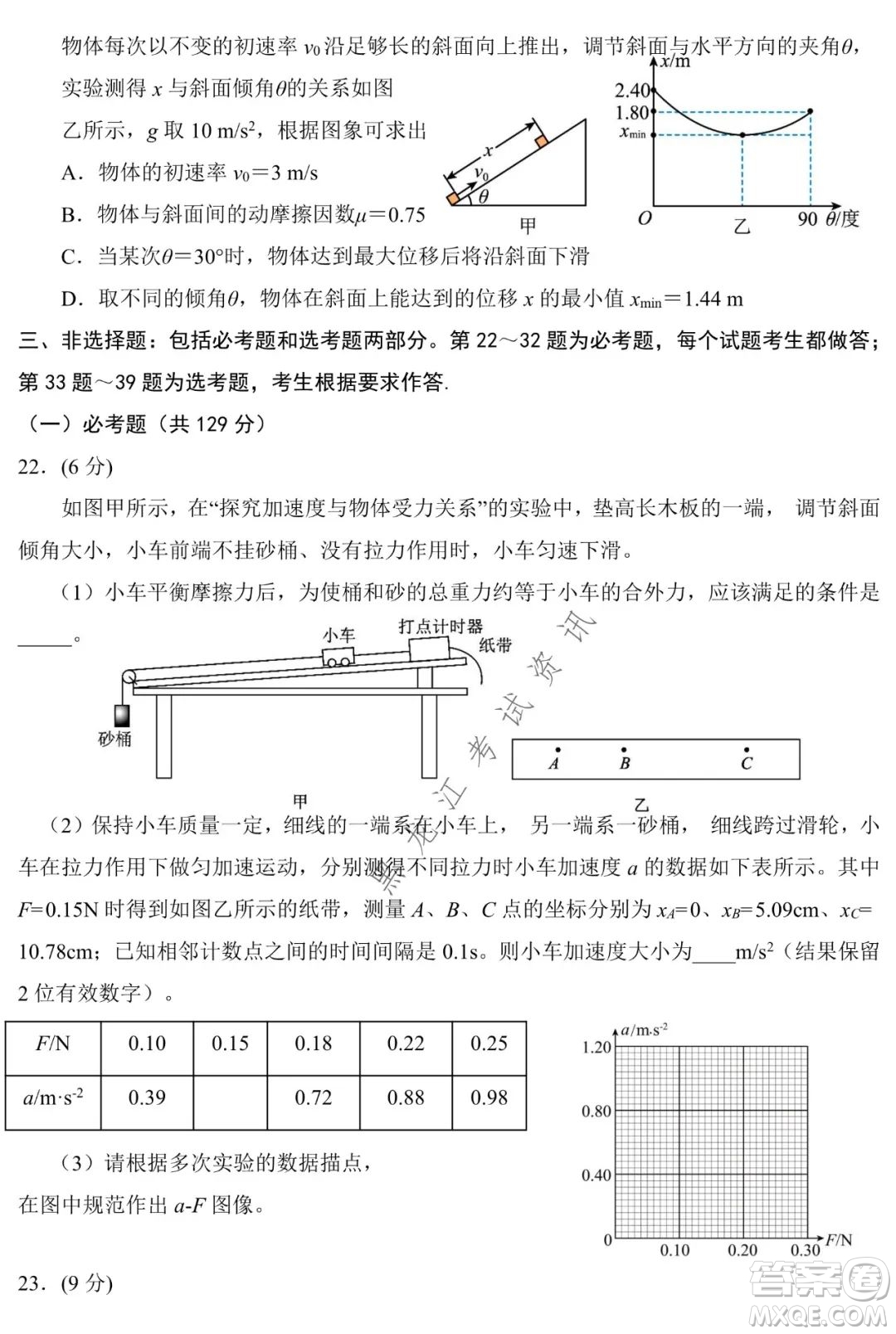 銀川一中2022屆高三年級第六次月考理科綜合試卷及答案