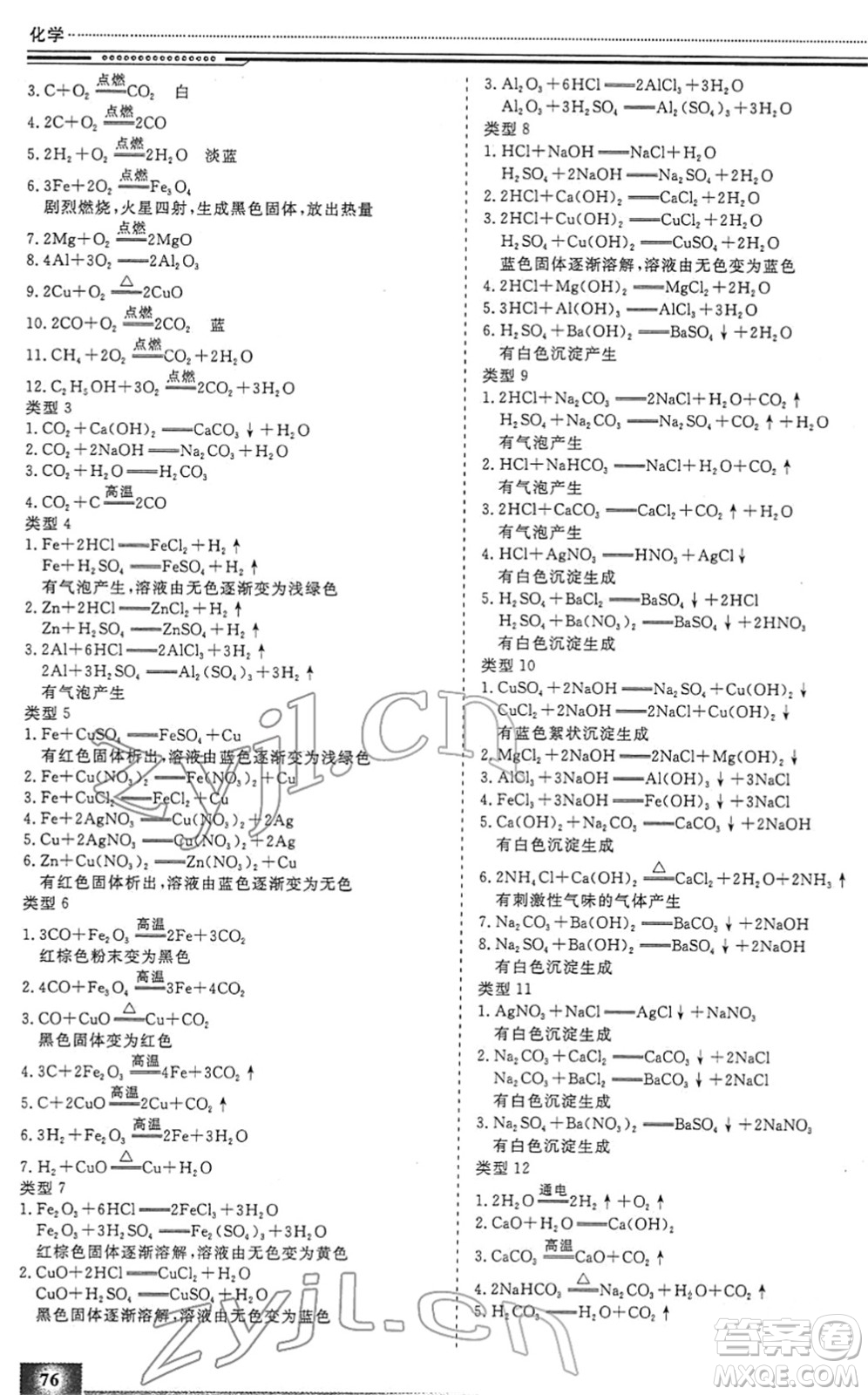 北京工業(yè)大學出版社2022文軒假期生活指導(dǎo)九年級化學人教版答案