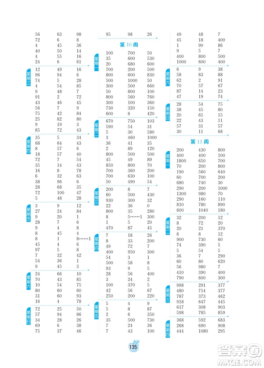 江蘇人民出版社2022小學(xué)數(shù)學(xué)計(jì)算高手二年級(jí)下冊(cè)BSD北師大版答案