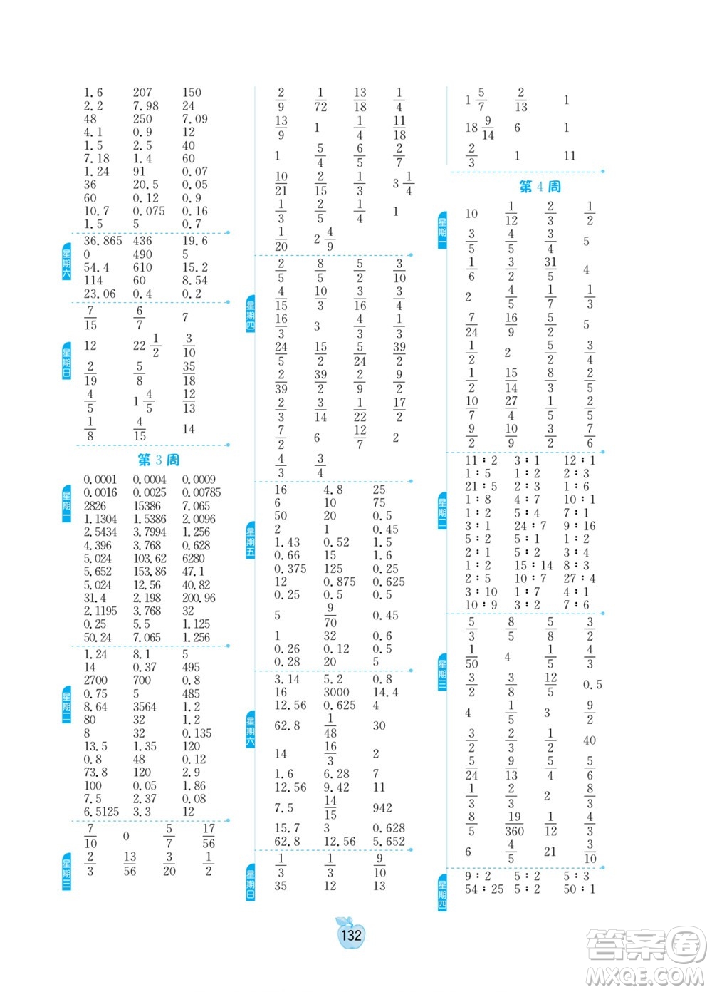 江蘇人民出版社2022小學(xué)數(shù)學(xué)計算高手六年級下冊BSD北師大版答案