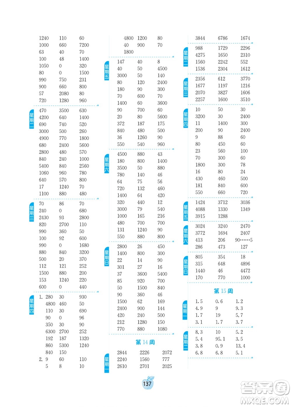 江蘇人民出版社2022小學(xué)數(shù)學(xué)計(jì)算高手三年級(jí)下冊(cè)RMJY人教版答案