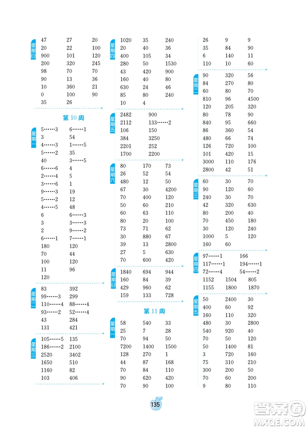 江蘇人民出版社2022小學(xué)數(shù)學(xué)計算高手三年級下冊JSJY蘇教版答案