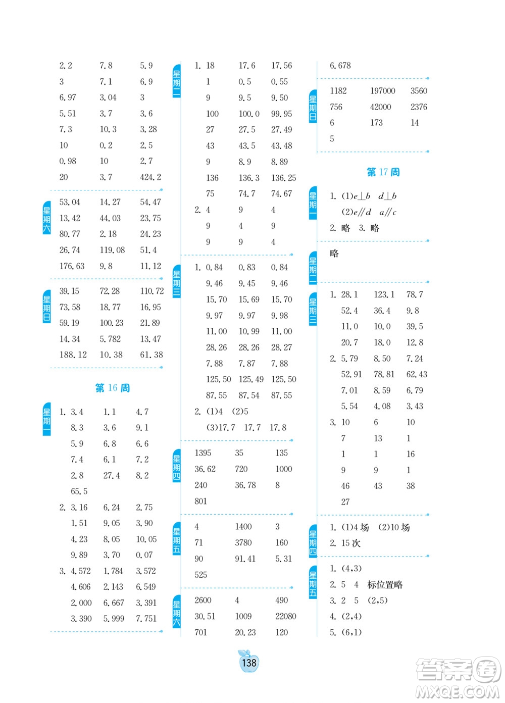 吉林教育出版社2022小學(xué)數(shù)學(xué)計(jì)算高手四年級(jí)下冊(cè)新課標(biāo)上海版答案