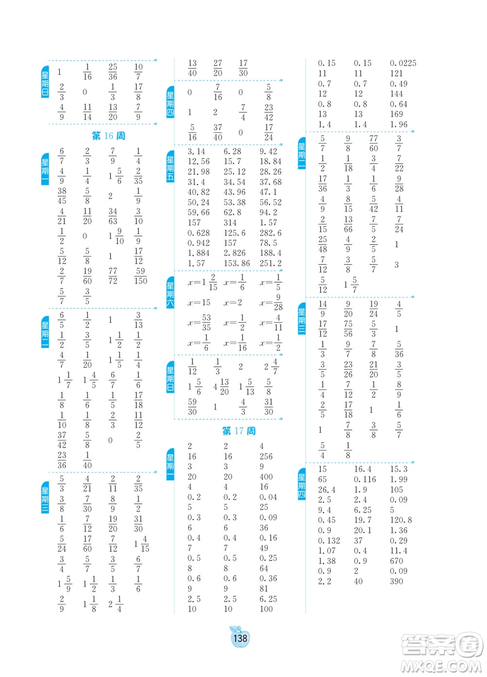 江蘇人民出版社2022小學數學計算高手五年級下冊JSJY蘇教版答案