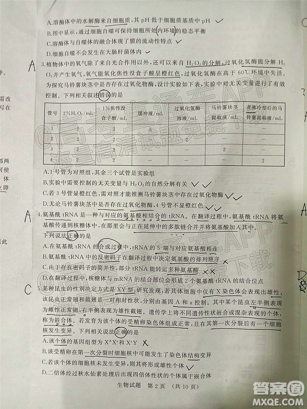 2022年濟(jì)南十一校高三年級2月學(xué)校聯(lián)考生物試題及答案