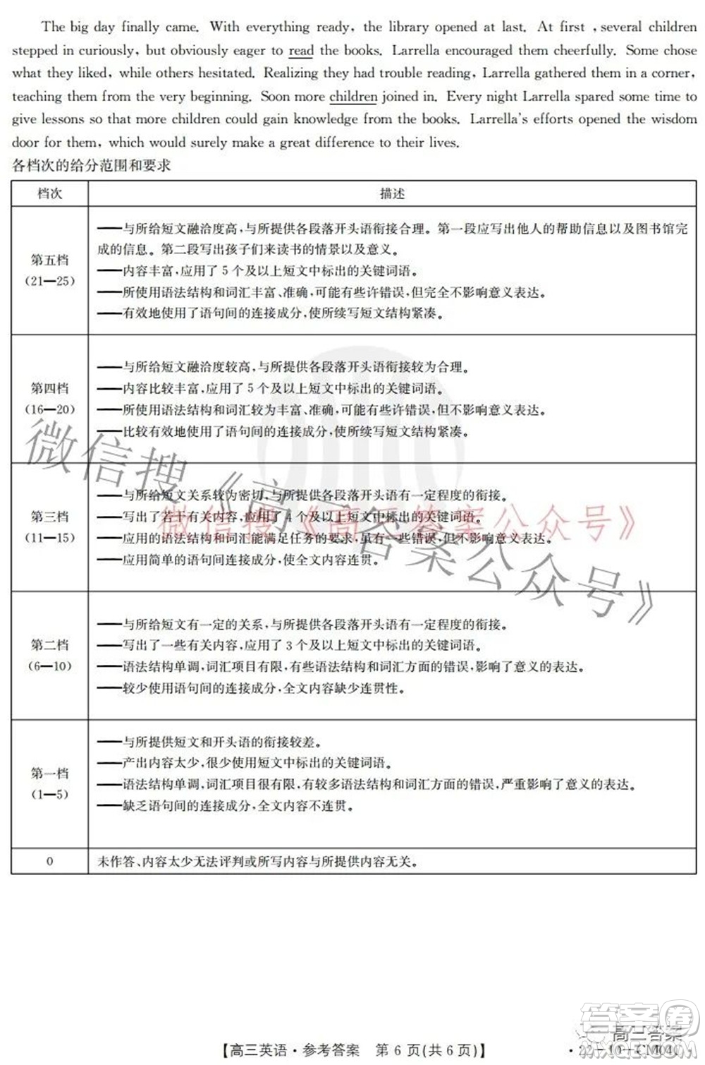 2021-2022學(xué)年高三百校春季開學(xué)模擬測試英語答案