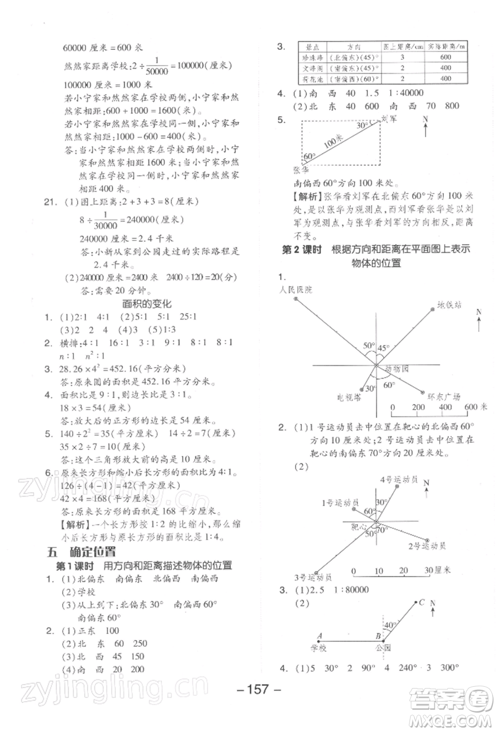 開(kāi)明出版社2022全品學(xué)練考六年級(jí)數(shù)學(xué)下冊(cè)蘇教版參考答案