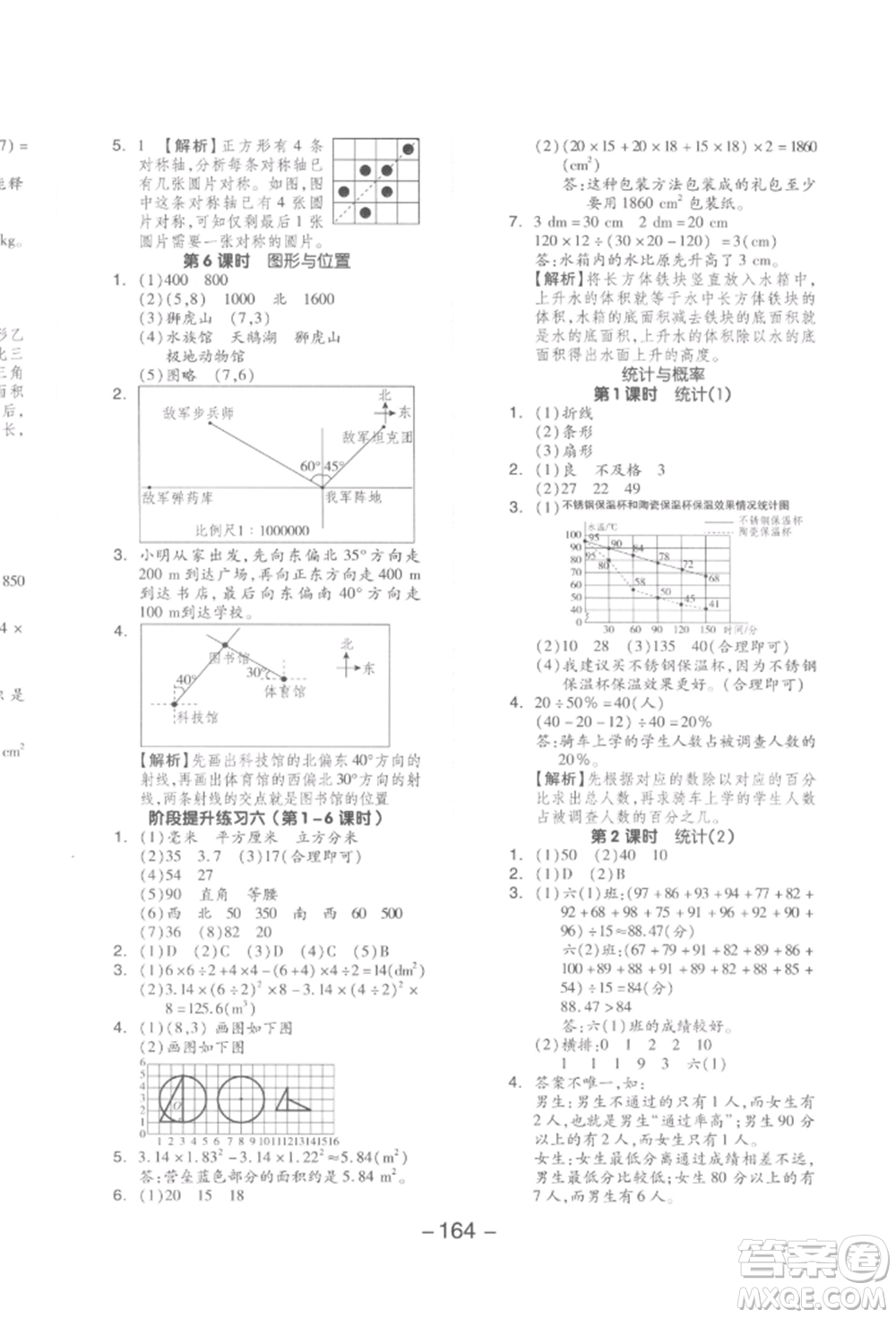 延邊教育出版社2022全品學(xué)練考六年級數(shù)學(xué)下冊北師大版參考答案